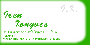 iren konyves business card